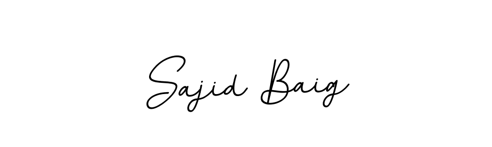 How to make Sajid Baig name signature. Use BallpointsItalic-DORy9 style for creating short signs online. This is the latest handwritten sign. Sajid Baig signature style 11 images and pictures png