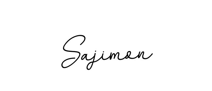 Use a signature maker to create a handwritten signature online. With this signature software, you can design (BallpointsItalic-DORy9) your own signature for name Sajimon. Sajimon signature style 11 images and pictures png