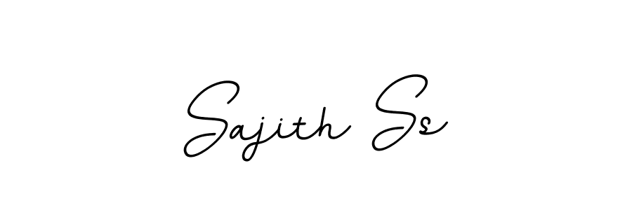 How to make Sajith Ss name signature. Use BallpointsItalic-DORy9 style for creating short signs online. This is the latest handwritten sign. Sajith Ss signature style 11 images and pictures png