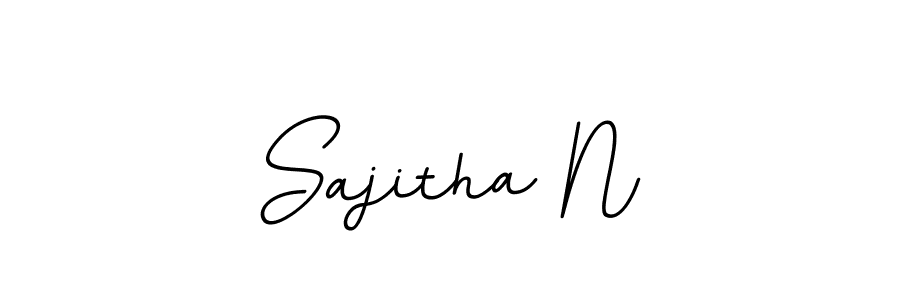 Design your own signature with our free online signature maker. With this signature software, you can create a handwritten (BallpointsItalic-DORy9) signature for name Sajitha N. Sajitha N signature style 11 images and pictures png