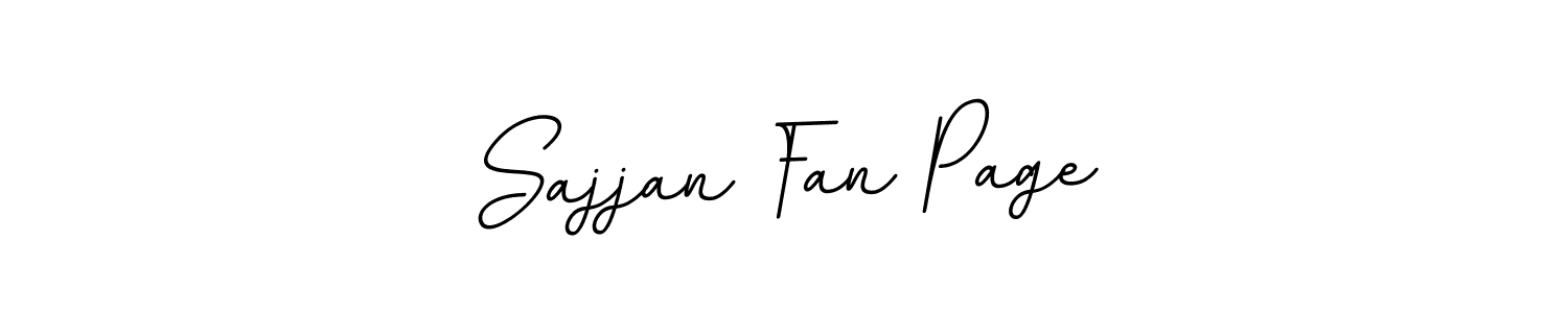 Design your own signature with our free online signature maker. With this signature software, you can create a handwritten (BallpointsItalic-DORy9) signature for name Sajjan Fan Page. Sajjan Fan Page signature style 11 images and pictures png