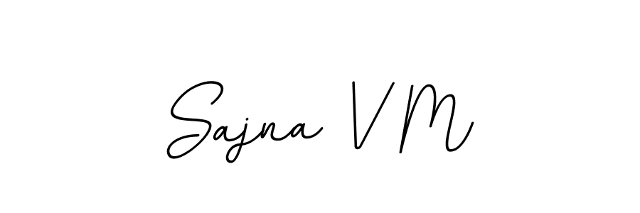 Design your own signature with our free online signature maker. With this signature software, you can create a handwritten (BallpointsItalic-DORy9) signature for name Sajna V M. Sajna V M signature style 11 images and pictures png