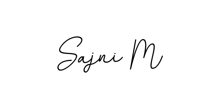 Create a beautiful signature design for name Sajni M. With this signature (BallpointsItalic-DORy9) fonts, you can make a handwritten signature for free. Sajni M signature style 11 images and pictures png