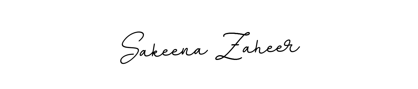 The best way (BallpointsItalic-DORy9) to make a short signature is to pick only two or three words in your name. The name Sakeena Zaheer include a total of six letters. For converting this name. Sakeena Zaheer signature style 11 images and pictures png