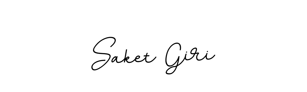 How to make Saket Giri name signature. Use BallpointsItalic-DORy9 style for creating short signs online. This is the latest handwritten sign. Saket Giri signature style 11 images and pictures png