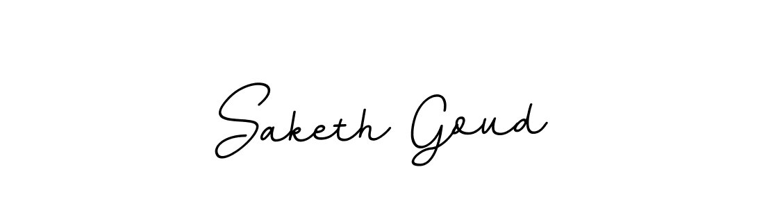 The best way (BallpointsItalic-DORy9) to make a short signature is to pick only two or three words in your name. The name Saketh Goud include a total of six letters. For converting this name. Saketh Goud signature style 11 images and pictures png