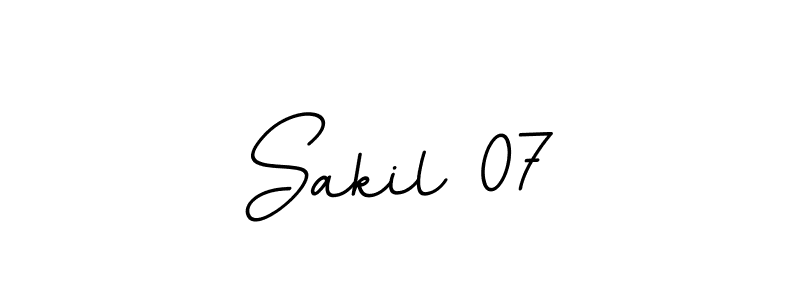 Design your own signature with our free online signature maker. With this signature software, you can create a handwritten (BallpointsItalic-DORy9) signature for name Sakil 07. Sakil 07 signature style 11 images and pictures png