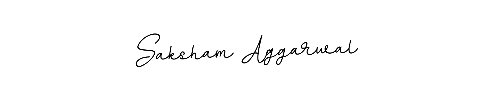 Design your own signature with our free online signature maker. With this signature software, you can create a handwritten (BallpointsItalic-DORy9) signature for name Saksham Aggarwal. Saksham Aggarwal signature style 11 images and pictures png