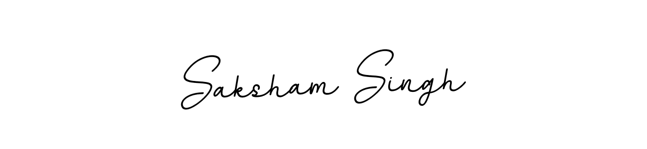 Make a beautiful signature design for name Saksham Singh. With this signature (BallpointsItalic-DORy9) style, you can create a handwritten signature for free. Saksham Singh signature style 11 images and pictures png