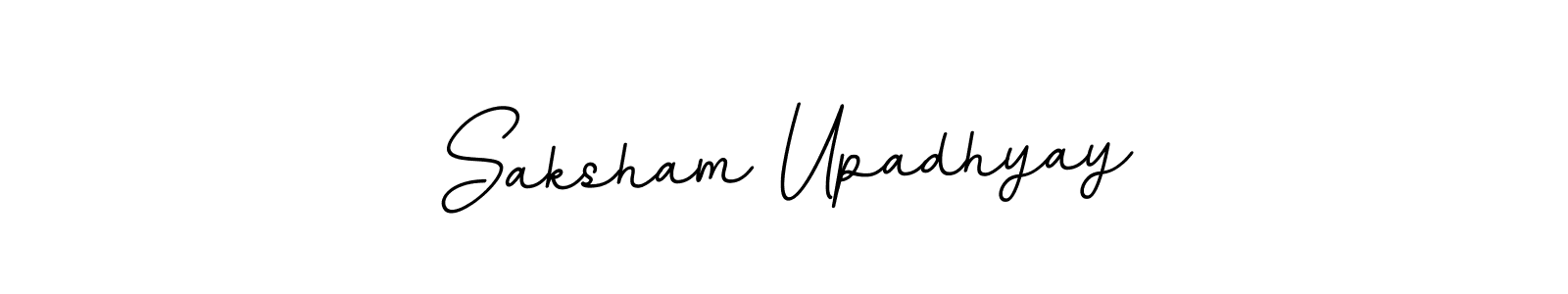 You should practise on your own different ways (BallpointsItalic-DORy9) to write your name (Saksham Upadhyay) in signature. don't let someone else do it for you. Saksham Upadhyay signature style 11 images and pictures png