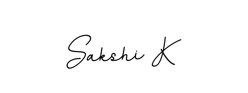 Design your own signature with our free online signature maker. With this signature software, you can create a handwritten (BallpointsItalic-DORy9) signature for name Sakshi K. Sakshi K signature style 11 images and pictures png