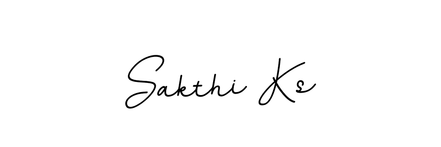 How to make Sakthi Ks name signature. Use BallpointsItalic-DORy9 style for creating short signs online. This is the latest handwritten sign. Sakthi Ks signature style 11 images and pictures png