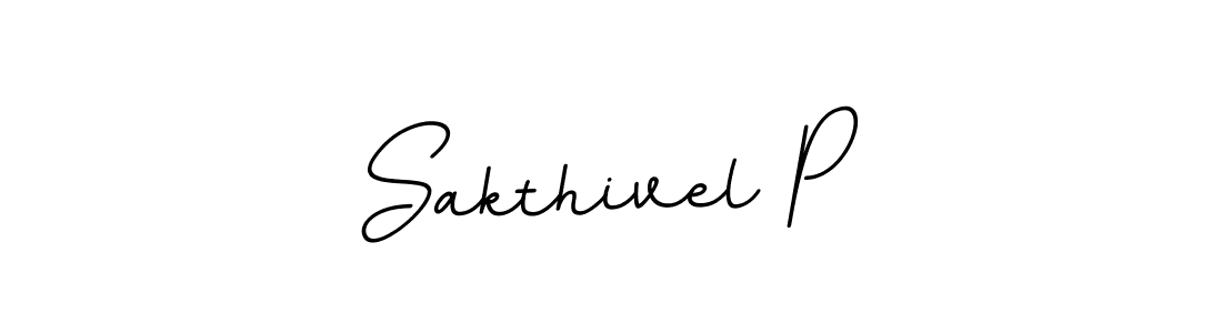 Use a signature maker to create a handwritten signature online. With this signature software, you can design (BallpointsItalic-DORy9) your own signature for name Sakthivel P. Sakthivel P signature style 11 images and pictures png