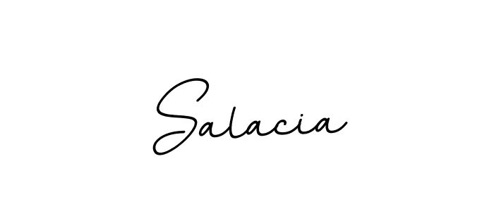 Use a signature maker to create a handwritten signature online. With this signature software, you can design (BallpointsItalic-DORy9) your own signature for name Salacia. Salacia signature style 11 images and pictures png