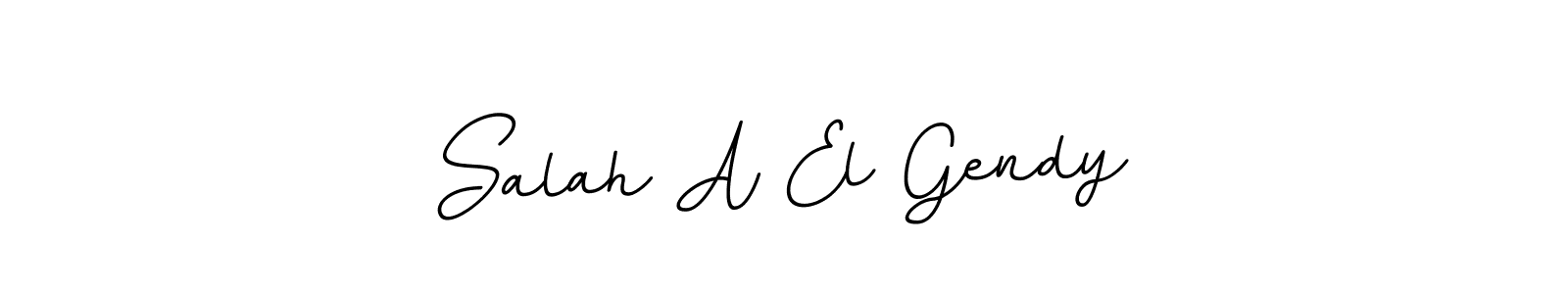 Make a beautiful signature design for name Salah A El Gendy. With this signature (BallpointsItalic-DORy9) style, you can create a handwritten signature for free. Salah A El Gendy signature style 11 images and pictures png