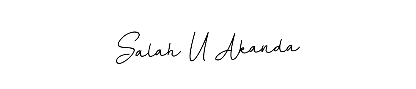 Create a beautiful signature design for name Salah U Akanda. With this signature (BallpointsItalic-DORy9) fonts, you can make a handwritten signature for free. Salah U Akanda signature style 11 images and pictures png