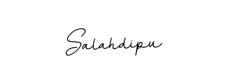Use a signature maker to create a handwritten signature online. With this signature software, you can design (BallpointsItalic-DORy9) your own signature for name Salahdipu. Salahdipu signature style 11 images and pictures png