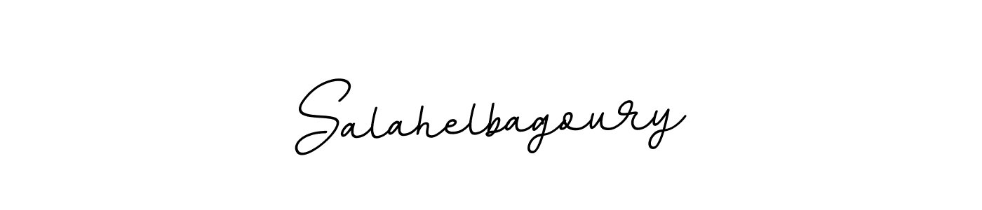 You should practise on your own different ways (BallpointsItalic-DORy9) to write your name (Salahelbagoury) in signature. don't let someone else do it for you. Salahelbagoury signature style 11 images and pictures png