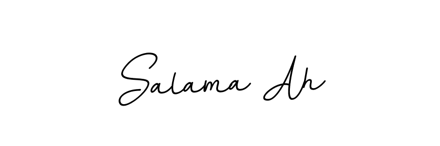 How to make Salama Ah name signature. Use BallpointsItalic-DORy9 style for creating short signs online. This is the latest handwritten sign. Salama Ah signature style 11 images and pictures png