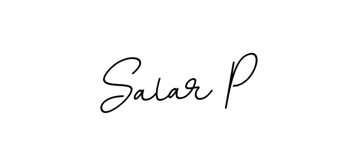 How to make Salar P name signature. Use BallpointsItalic-DORy9 style for creating short signs online. This is the latest handwritten sign. Salar P signature style 11 images and pictures png