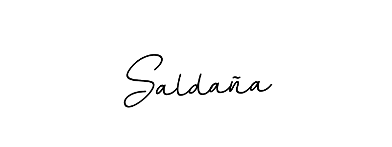 Use a signature maker to create a handwritten signature online. With this signature software, you can design (BallpointsItalic-DORy9) your own signature for name Saldaña. Saldaña signature style 11 images and pictures png