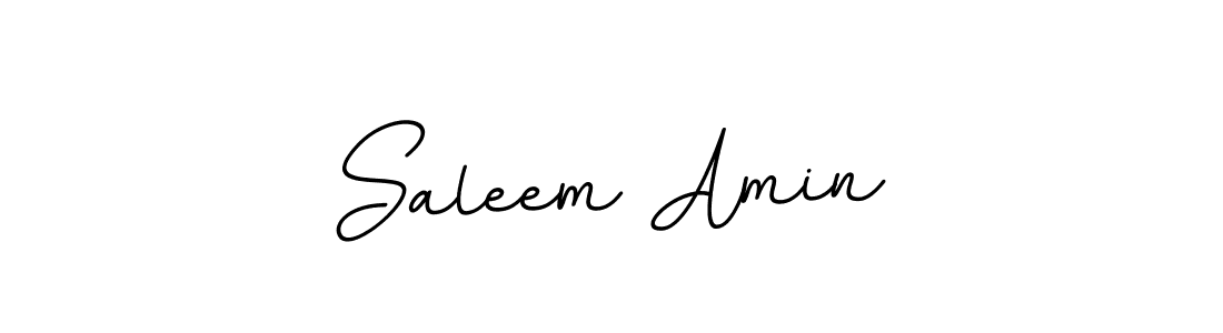 How to make Saleem Amin name signature. Use BallpointsItalic-DORy9 style for creating short signs online. This is the latest handwritten sign. Saleem Amin signature style 11 images and pictures png