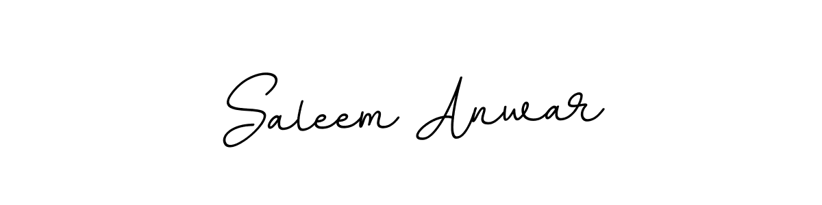 Make a beautiful signature design for name Saleem Anwar. With this signature (BallpointsItalic-DORy9) style, you can create a handwritten signature for free. Saleem Anwar signature style 11 images and pictures png