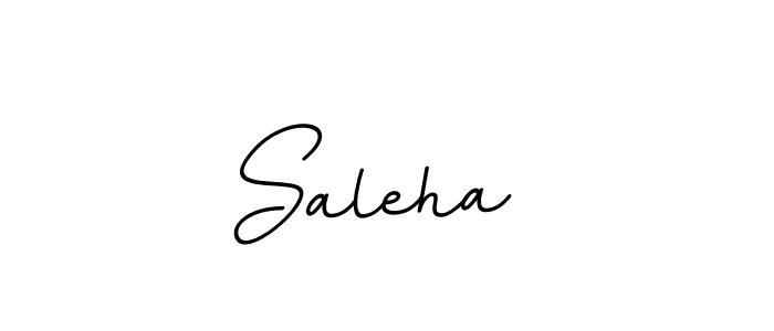 You should practise on your own different ways (BallpointsItalic-DORy9) to write your name (Saleha ) in signature. don't let someone else do it for you. Saleha  signature style 11 images and pictures png