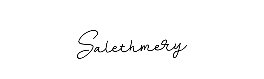 How to make Salethmery name signature. Use BallpointsItalic-DORy9 style for creating short signs online. This is the latest handwritten sign. Salethmery signature style 11 images and pictures png