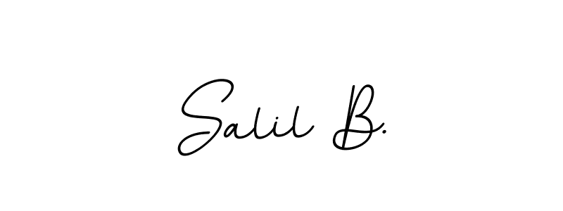 The best way (BallpointsItalic-DORy9) to make a short signature is to pick only two or three words in your name. The name Salil B. include a total of six letters. For converting this name. Salil B. signature style 11 images and pictures png