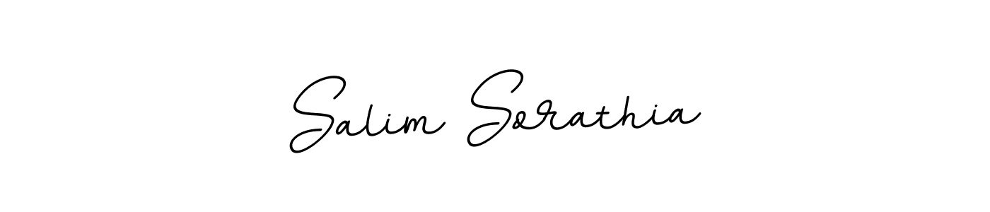 You should practise on your own different ways (BallpointsItalic-DORy9) to write your name (Salim Sorathia) in signature. don't let someone else do it for you. Salim Sorathia signature style 11 images and pictures png