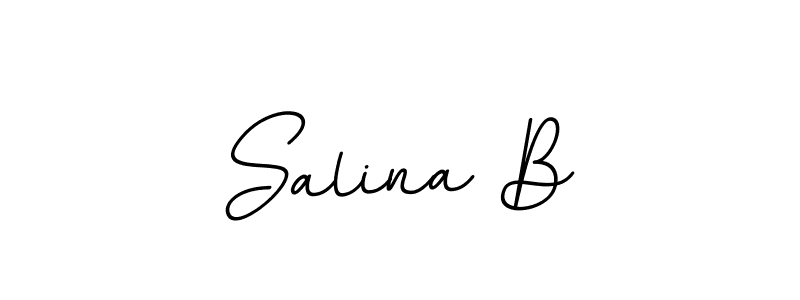 Use a signature maker to create a handwritten signature online. With this signature software, you can design (BallpointsItalic-DORy9) your own signature for name Salina B. Salina B signature style 11 images and pictures png