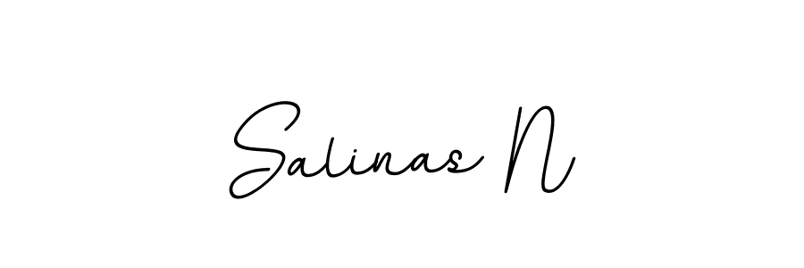 Design your own signature with our free online signature maker. With this signature software, you can create a handwritten (BallpointsItalic-DORy9) signature for name Salinas N. Salinas N signature style 11 images and pictures png