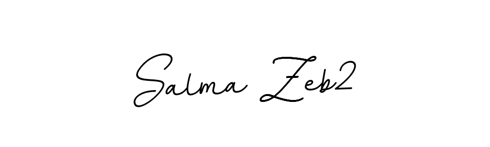 Design your own signature with our free online signature maker. With this signature software, you can create a handwritten (BallpointsItalic-DORy9) signature for name Salma Zeb2. Salma Zeb2 signature style 11 images and pictures png