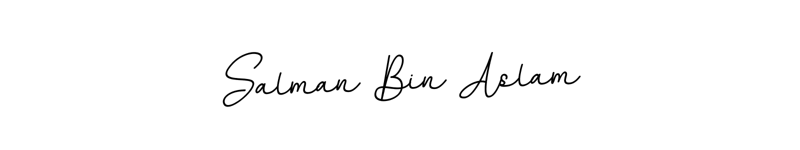 Use a signature maker to create a handwritten signature online. With this signature software, you can design (BallpointsItalic-DORy9) your own signature for name Salman Bin Aslam. Salman Bin Aslam signature style 11 images and pictures png
