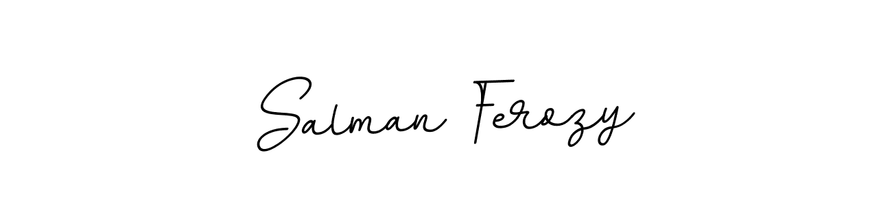 Use a signature maker to create a handwritten signature online. With this signature software, you can design (BallpointsItalic-DORy9) your own signature for name Salman Ferozy. Salman Ferozy signature style 11 images and pictures png