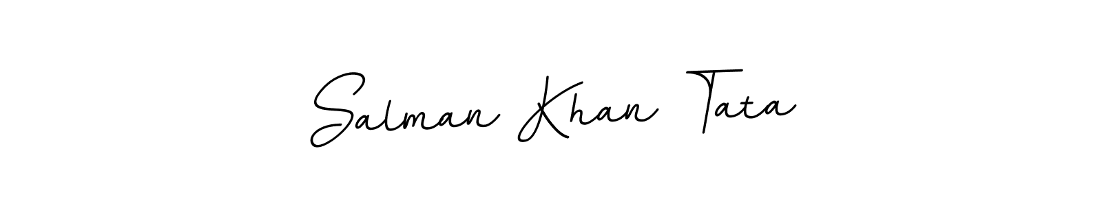 How to make Salman Khan Tata name signature. Use BallpointsItalic-DORy9 style for creating short signs online. This is the latest handwritten sign. Salman Khan Tata signature style 11 images and pictures png
