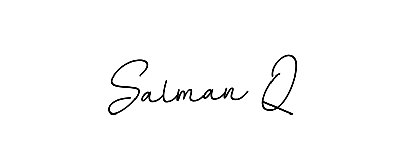 The best way (BallpointsItalic-DORy9) to make a short signature is to pick only two or three words in your name. The name Salman Q include a total of six letters. For converting this name. Salman Q signature style 11 images and pictures png