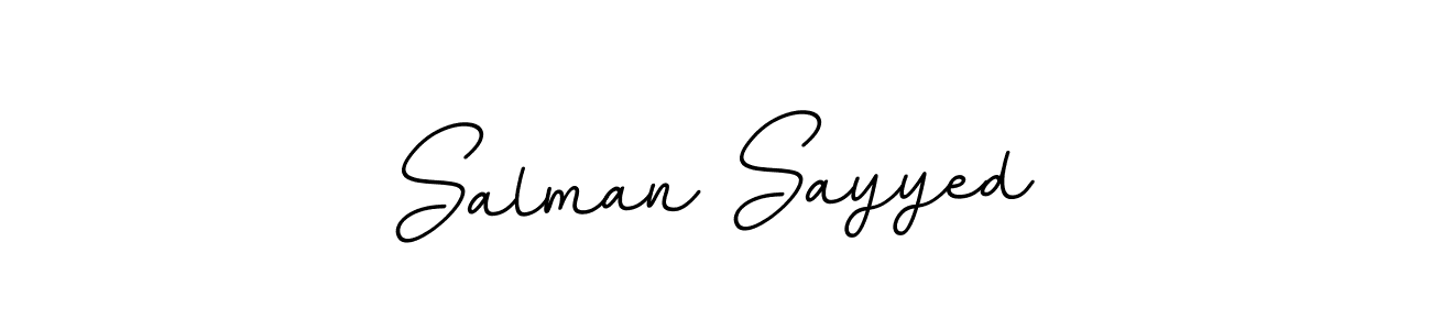 Use a signature maker to create a handwritten signature online. With this signature software, you can design (BallpointsItalic-DORy9) your own signature for name Salman Sayyed. Salman Sayyed signature style 11 images and pictures png