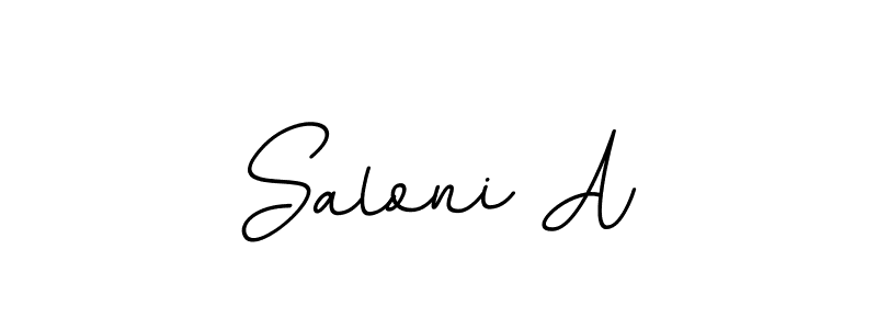 Use a signature maker to create a handwritten signature online. With this signature software, you can design (BallpointsItalic-DORy9) your own signature for name Saloni A. Saloni A signature style 11 images and pictures png