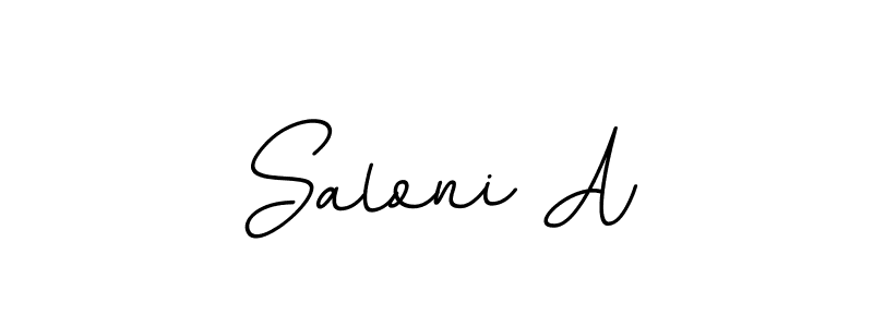 Use a signature maker to create a handwritten signature online. With this signature software, you can design (BallpointsItalic-DORy9) your own signature for name Saloni A. Saloni A signature style 11 images and pictures png