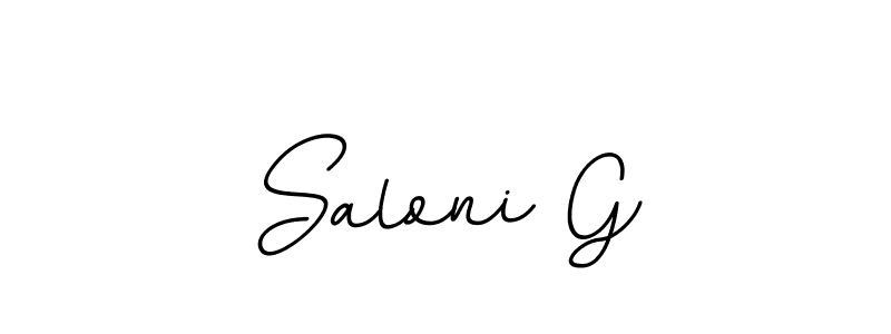 The best way (BallpointsItalic-DORy9) to make a short signature is to pick only two or three words in your name. The name Saloni G include a total of six letters. For converting this name. Saloni G signature style 11 images and pictures png