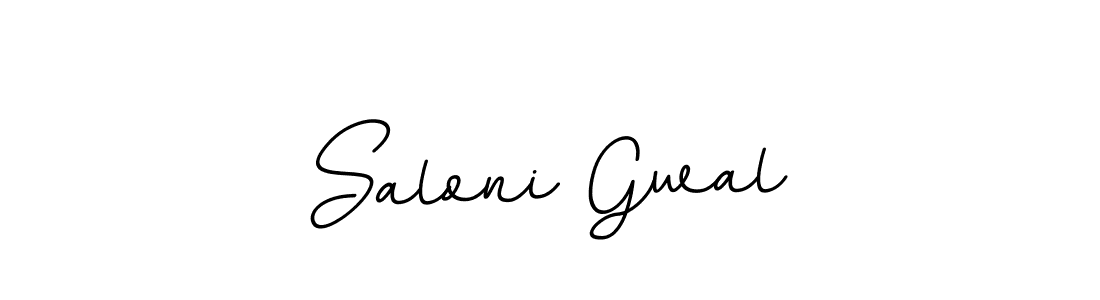 Use a signature maker to create a handwritten signature online. With this signature software, you can design (BallpointsItalic-DORy9) your own signature for name Saloni Gwal. Saloni Gwal signature style 11 images and pictures png