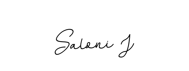 Design your own signature with our free online signature maker. With this signature software, you can create a handwritten (BallpointsItalic-DORy9) signature for name Saloni J. Saloni J signature style 11 images and pictures png