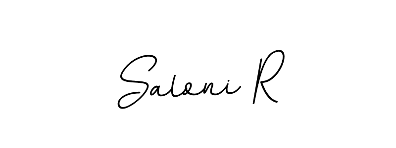 Design your own signature with our free online signature maker. With this signature software, you can create a handwritten (BallpointsItalic-DORy9) signature for name Saloni R. Saloni R signature style 11 images and pictures png