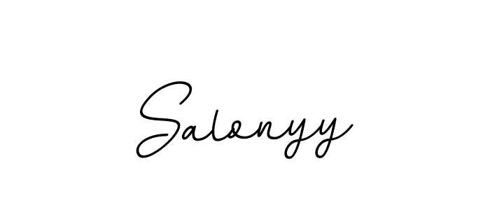 Design your own signature with our free online signature maker. With this signature software, you can create a handwritten (BallpointsItalic-DORy9) signature for name Salonyy. Salonyy signature style 11 images and pictures png