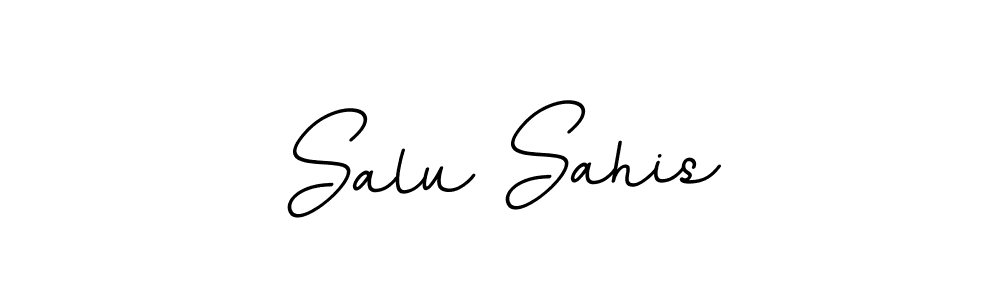 You should practise on your own different ways (BallpointsItalic-DORy9) to write your name (Salu Sahis) in signature. don't let someone else do it for you. Salu Sahis signature style 11 images and pictures png