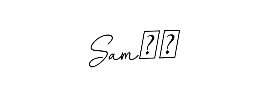 Use a signature maker to create a handwritten signature online. With this signature software, you can design (BallpointsItalic-DORy9) your own signature for name Sam❤️. Sam❤️ signature style 11 images and pictures png