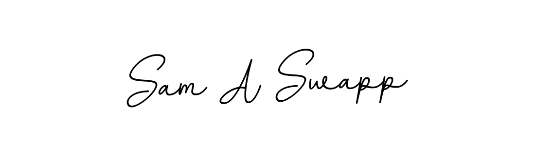 This is the best signature style for the Sam A Swapp name. Also you like these signature font (BallpointsItalic-DORy9). Mix name signature. Sam A Swapp signature style 11 images and pictures png