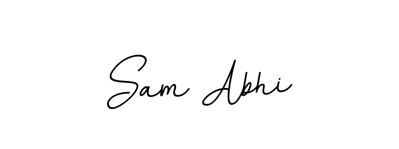 How to make Sam Abhi name signature. Use BallpointsItalic-DORy9 style for creating short signs online. This is the latest handwritten sign. Sam Abhi signature style 11 images and pictures png